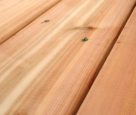 Cedar deck boards
