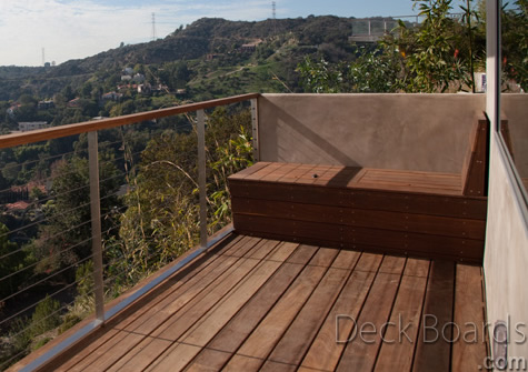 Ipe deck boards in Hollywood, California.